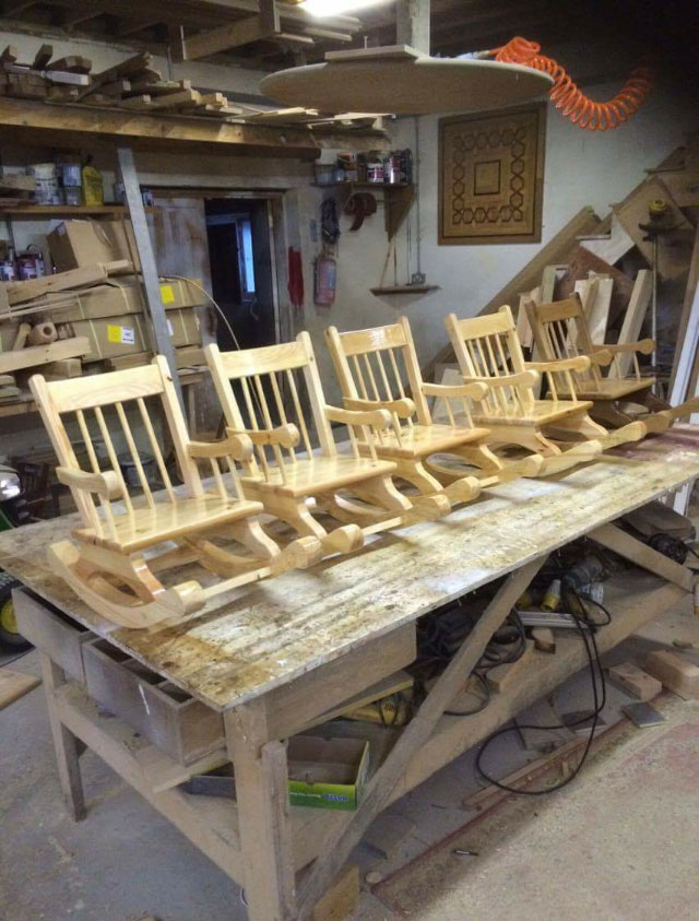 handmade childs rocking chair